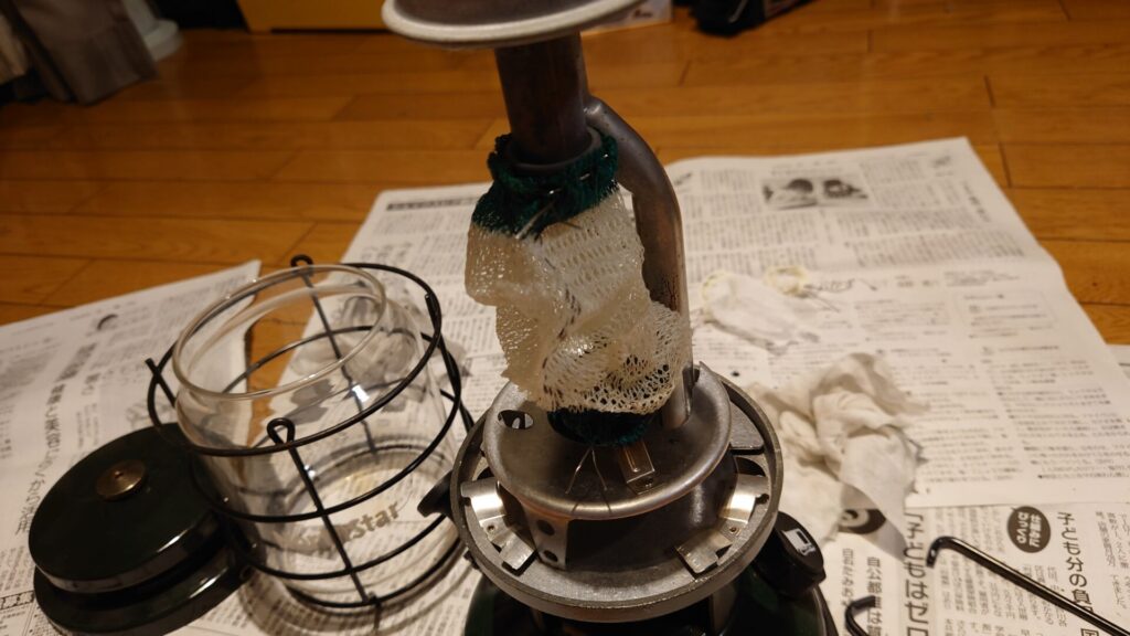 マントルの取り付け